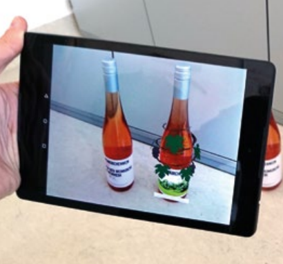Augmenting wine bottle with 3D branches